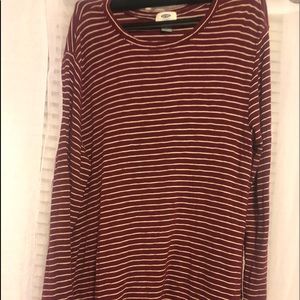 old navy long striped top